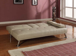 Comfy Living Verona Sofa Bed In Cream - thumbnail 1