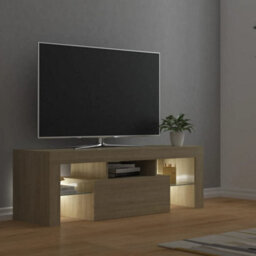 Vidaxl Tv Cabinet With Led Lights Sonoma Oak 120X35X40 Cm - thumbnail 9