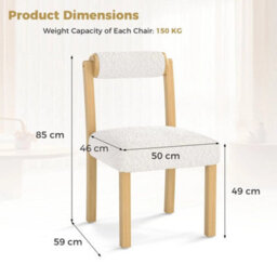 2 Pcs Farmhouse Armless Accent Chairs - thumbnail 2