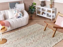 Beliani Rug Dispur Beige 160 X 230 Cm Cotton - thumbnail 2