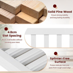 Costway Freestanding Pine Wood Dog Gate 3-Panel 61 Cm Foldable Pet Fence - thumbnail 9