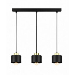 Luminosa Lighting Luminosa Simply Bar Pendant Ceiling Light Black, Gold 3X E27 - thumbnail 1