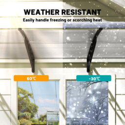 Outsunny Door Canopy Outdoor Awning Rain Shelter For Window Porch, Clear - thumbnail 6