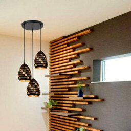 3 Way Pendant Light E27 Base 10Cm Black Metal Lightshade 95Cm Industrial Height Adjustable Ceiling Hanging Lamp For Indoor - thumbnail 7