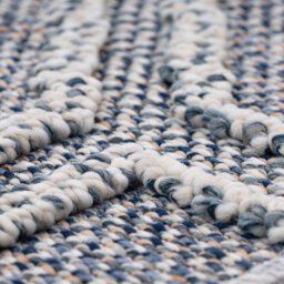 Loomed Blue Geometric Tile Textured 3D Pile Living Area Rug 120X170Cm - thumbnail 4
