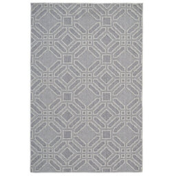 Loomed Blue Geometric Tile Textured 3D Pile Living Area Rug 120X170Cm - thumbnail 7