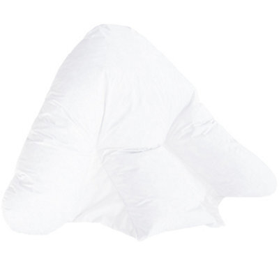 Lancashire Textiles Orthopaedic Batwing Lumbar Support Pillow White Cover - Breathable Cotton Blend Pillowcase, Machine Washable,