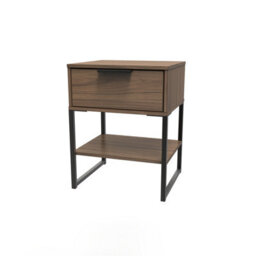 Tamworth Single 1 Drawer Bedside Cabinet In Carini Walnut (Ready Assembled) - thumbnail 3