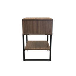 Tamworth Single 1 Drawer Bedside Cabinet In Carini Walnut (Ready Assembled) - thumbnail 2