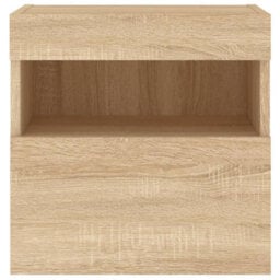 Berkfield Tv Wall Cabinet With Led Lights Sonoma Oak 40X30X40 Cm - thumbnail 9