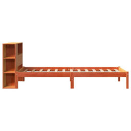 Berkfield Bookcase Bed Without Mattress Wax Brown 100X200 Cm Solid Wood Pine - thumbnail 7