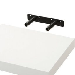 GoodHome Cusko Satin White Rectangular Floating Shelf (L)30Cm X (D)23.5Cm