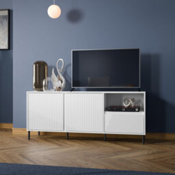 Furniture To Go Avenale Wide Tv Cabinet 2 Door 1 Drawer In Alpine White High Gloss - thumbnail 4