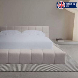 Ciara Boucle Upholstered  Ivory Bed Frame - thumbnail 7