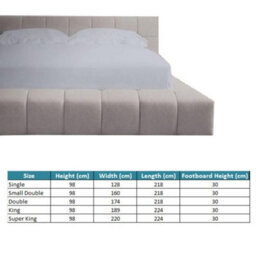 Ciara Boucle Upholstered  Ivory Bed Frame - thumbnail 6