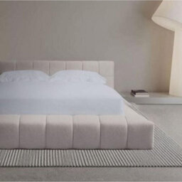 Ciara Boucle Upholstered  Ivory Bed Frame - thumbnail 2
