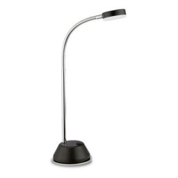 Luminosa Lighting Luminosa Tobias Table Lamp 1 Light 3W Led 3000K, 300Lm, Matt Black/frosted Acrylic/polished Chrome
