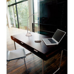 Luminosa Lighting Luminosa Tobias Table Lamp 1 Light 3W Led 3000K, 300Lm, Matt Black/frosted Acrylic/polished Chrome - thumbnail 3