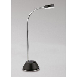 Luminosa Lighting Luminosa Tobias Table Lamp 1 Light 3W Led 3000K, 300Lm, Matt Black/frosted Acrylic/polished Chrome - thumbnail 2