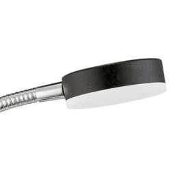 Luminosa Lighting Luminosa Tobias Table Lamp 1 Light 3W Led 3000K, 300Lm, Matt Black/frosted Acrylic/polished Chrome - thumbnail 7