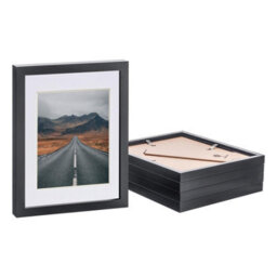 "Nicola Spring Photo Frames With 5"" X 7"" Mount - 8"" X 10"" - Black/white - Pack Of 5" - thumbnail 1