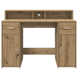Walplus Desk With Led Lights Artisian Oak 120X55X91 Cm Engineered Wood - thumbnail 6