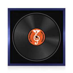 "16X16"" Purple Sleek Vinyl Record Frame With Black Mount For 12 Inch Lp Disc - Ak Frames" - thumbnail 1