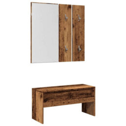 Vidaxl Hallway Furniture Set Old Wood Engineered Wood
