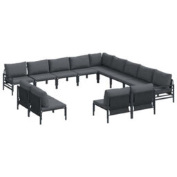 Berkfield Modern Garden Sofa Set 13 Pcs Anthracite Steel