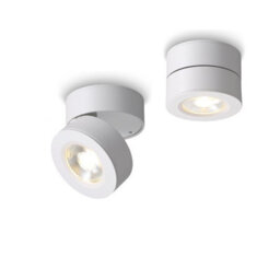 Ultra Beam Lighting Ultrabeam White Surface Mounted Ceiling Downlight Spotlight Fully Adjustable And Tiltable 5 Watt Warm White Led