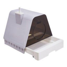 Thehotsale Fully Enclosed Cat Litter Box With Transparent Door And Drawer Tray 51.2Cm W X 46Cm D X 45Cm H - thumbnail 3