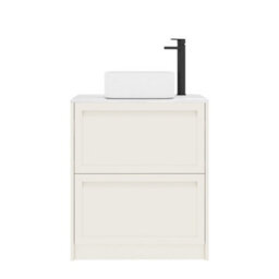 Royal Bathrooms Royal Bathroom Elmore 700mm Classic White Freestanding Countertop Bathroom Vanity Unit 2 Drawer With Elena Basin - thumbnail 7