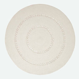 Homescapes Natural Crochet Braided Rug 150Cm Round