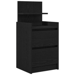 Berkfield Bedside Cabinet With 2 Drawers Black 38X34X80 Cm - thumbnail 2