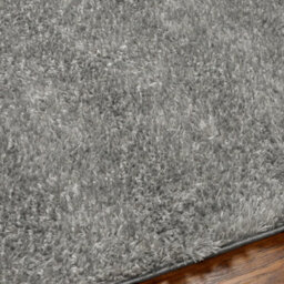 Livabliss Round Moda Shaggy-Solid Color Dark Grey Plush Soft Pile Living Bedroom Rug 160 X 160 Cm Easy Care, Non Shedding - thumbnail 3