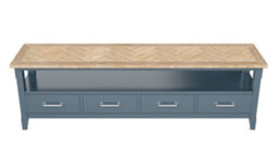 Baumhaus Signature Blue - Large Widescreen Television Cabinet - thumbnail 3