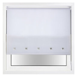 Trimmable Daylight Roller Blind With Square Eyelets And Metal Fittings By Furnished - White (W)210Cm X (L)165Cm - thumbnail 2