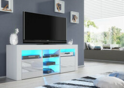 Tv Unit 145Cm Sideboard Cabinet Cupboard Tv Stand Living Room High Gloss Doors - thumbnail 4