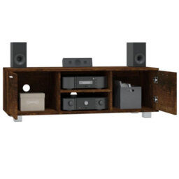 Berkfield Tv Cabinet Smoked Oak 120X40.5X35 Cm Engineered Wood - thumbnail 3