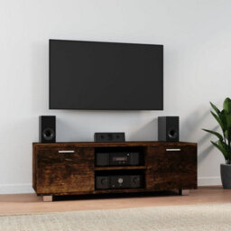 Berkfield Tv Cabinet Smoked Oak 120X40.5X35 Cm Engineered Wood - thumbnail 1