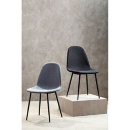 Orsina Versatile Grey Fabric Dining Chair, Contemporary Modern Dining Chair, Comfortable Sturdy Modern Chair - thumbnail 5
