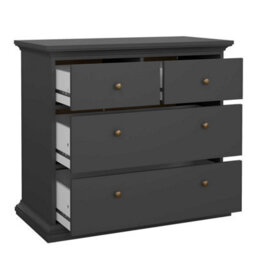 Wyld Haus Osaka Farmhouse Dark Grey 4-Drawer Wooden Chest - thumbnail 6