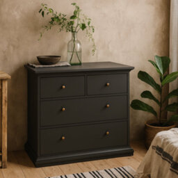 Wyld Haus Osaka Farmhouse Dark Grey 4-Drawer Wooden Chest - thumbnail 1
