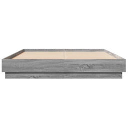 Berkfield Bed Frame With Led Without Mattress Grey Sonoma 120X200 Cm - thumbnail 6