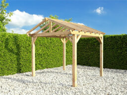 Edecks The Cotswold Garden Gazebo Heavy Duty - Pressure Treated Outdoor Timber - 2700mm X 2700mm With Concrete In Posts 2.6M - thumbnail 1