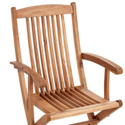 Beliani Set Of 2 Garden Chairs With Cushions Maui Premium Acacia Wood Red - thumbnail 8
