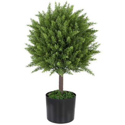 Artificial Cedar, Uv - Resistant Plant With Pot, Indoor And Outdoor Decoration, 55 Cm Tall, Green - image 1