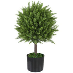 Artificial Cedar, Uv - Resistant Plant With Pot, Indoor And Outdoor Decoration, 55 Cm Tall, Green - thumbnail 1