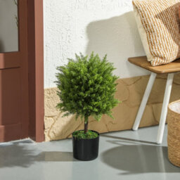 Artificial Cedar, Uv - Resistant Plant With Pot, Indoor And Outdoor Decoration, 55 Cm Tall, Green - thumbnail 2