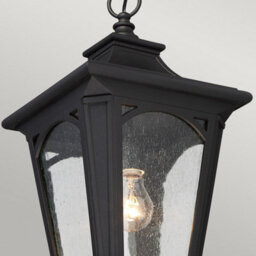 Luminosa Lighting Elstead Bedford 1 Light Small Chain Lantern - Mystic Black Finish, E27 - thumbnail 3